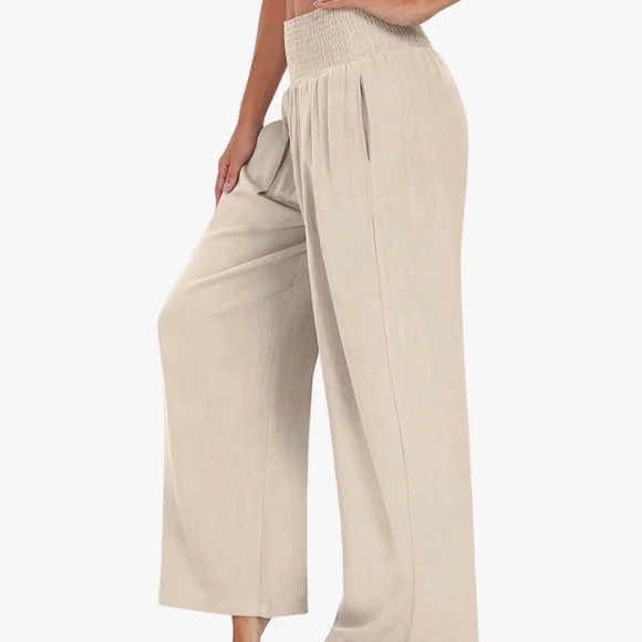 Women’s Linen Wide Leg Pants - Picture 2 of 4